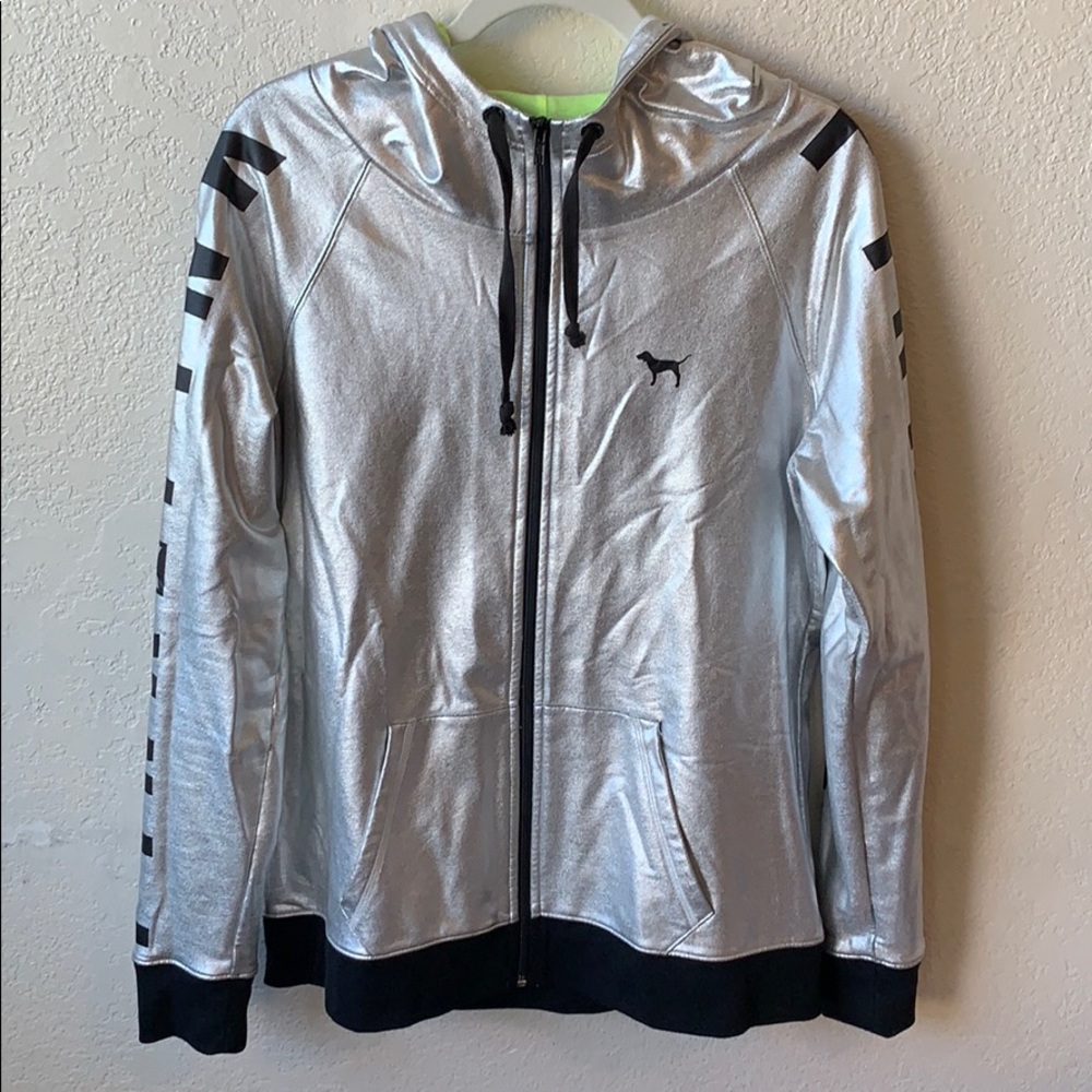 Limited Edition PINK VS Silver Metallic Jacket - Picture 4 of 7